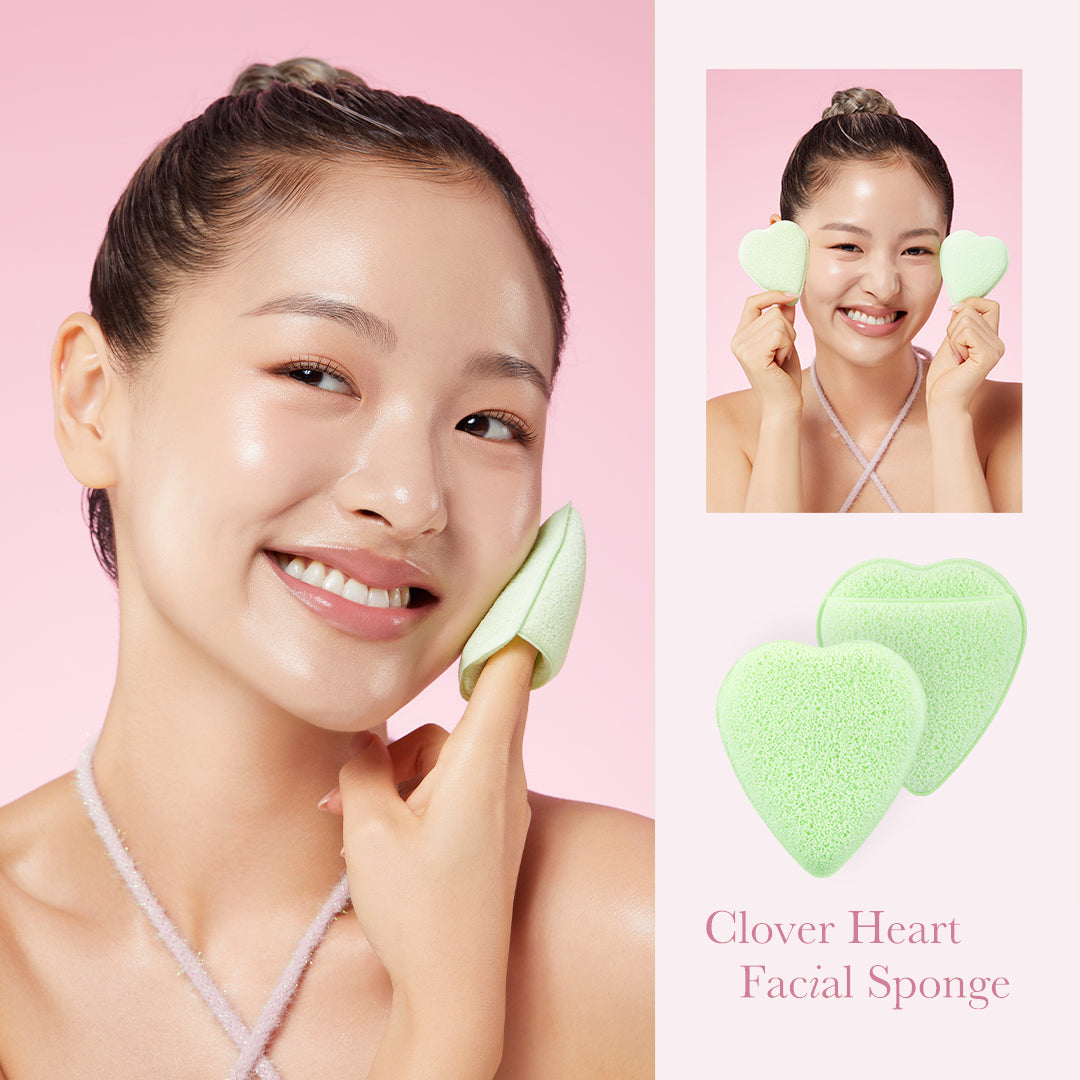 Clover Heart Facial Sponge J5