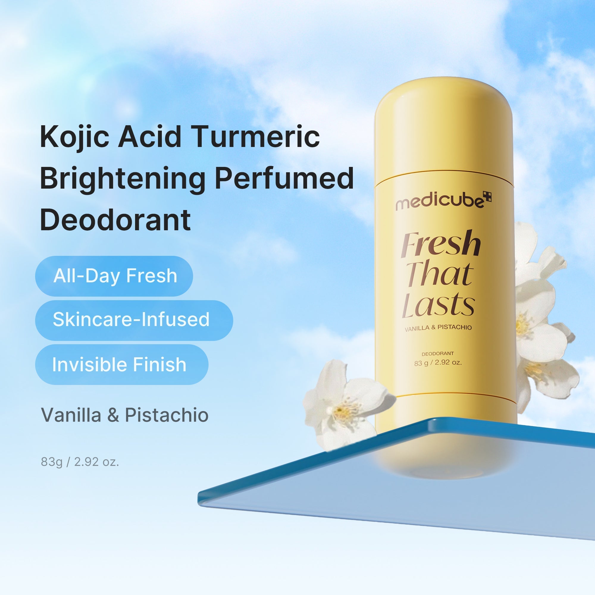 Kojic Acid Brightening Deodorant (Vanilla & Pistachio) X4