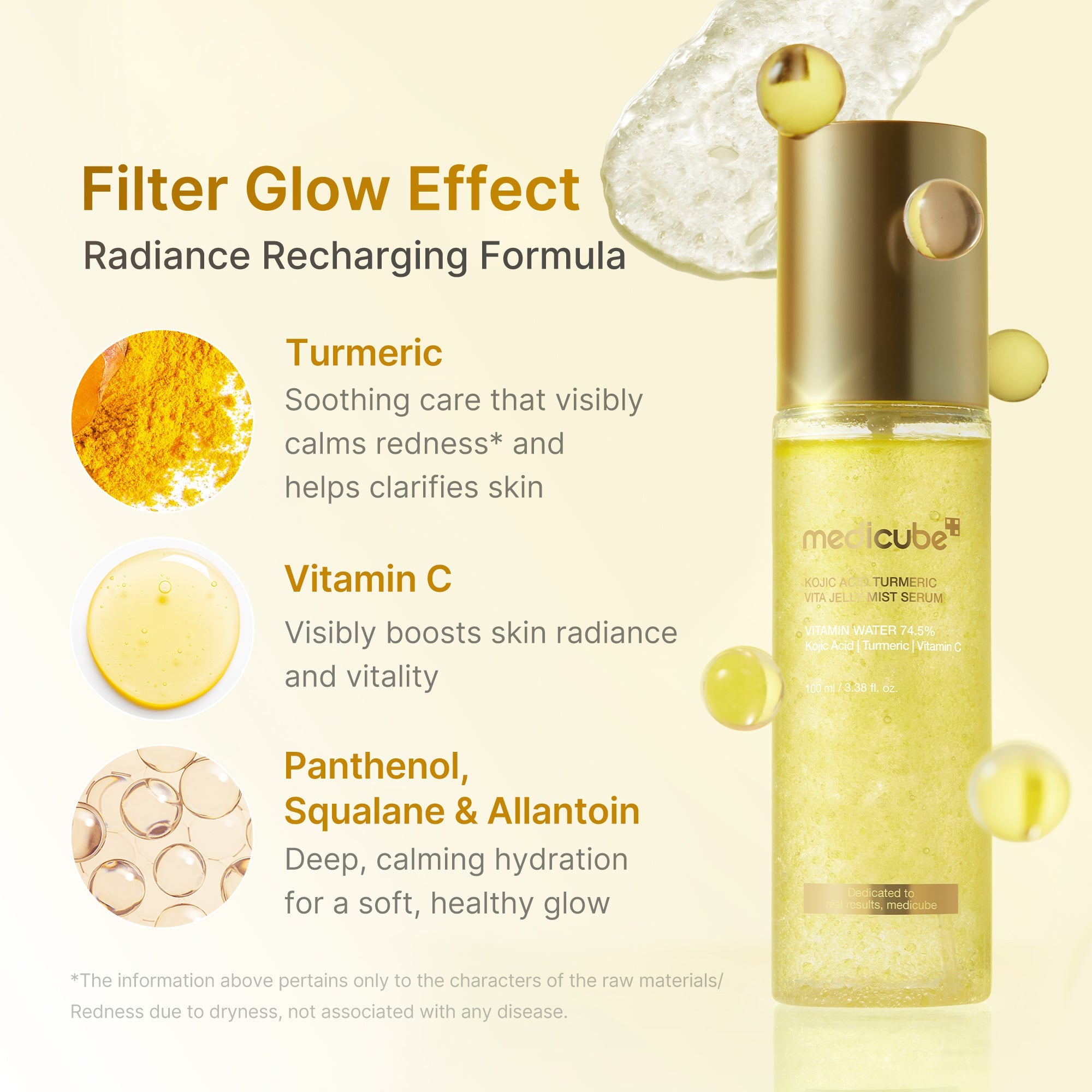 Kojic Acid Turmeric Vitamin Gold Jelly Mist Serum M4