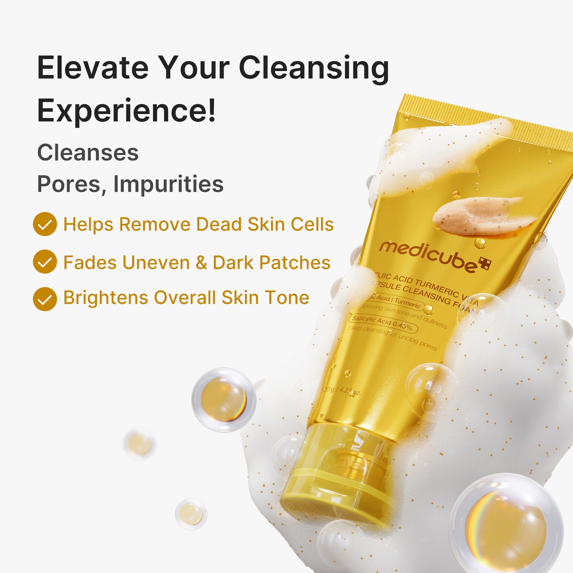 Kojic Acid Turmeric Vita Capsule Foam Cleanser X5