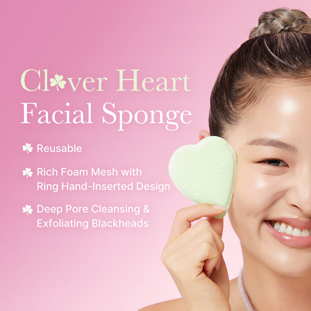 Clover Heart Facial Sponge J5