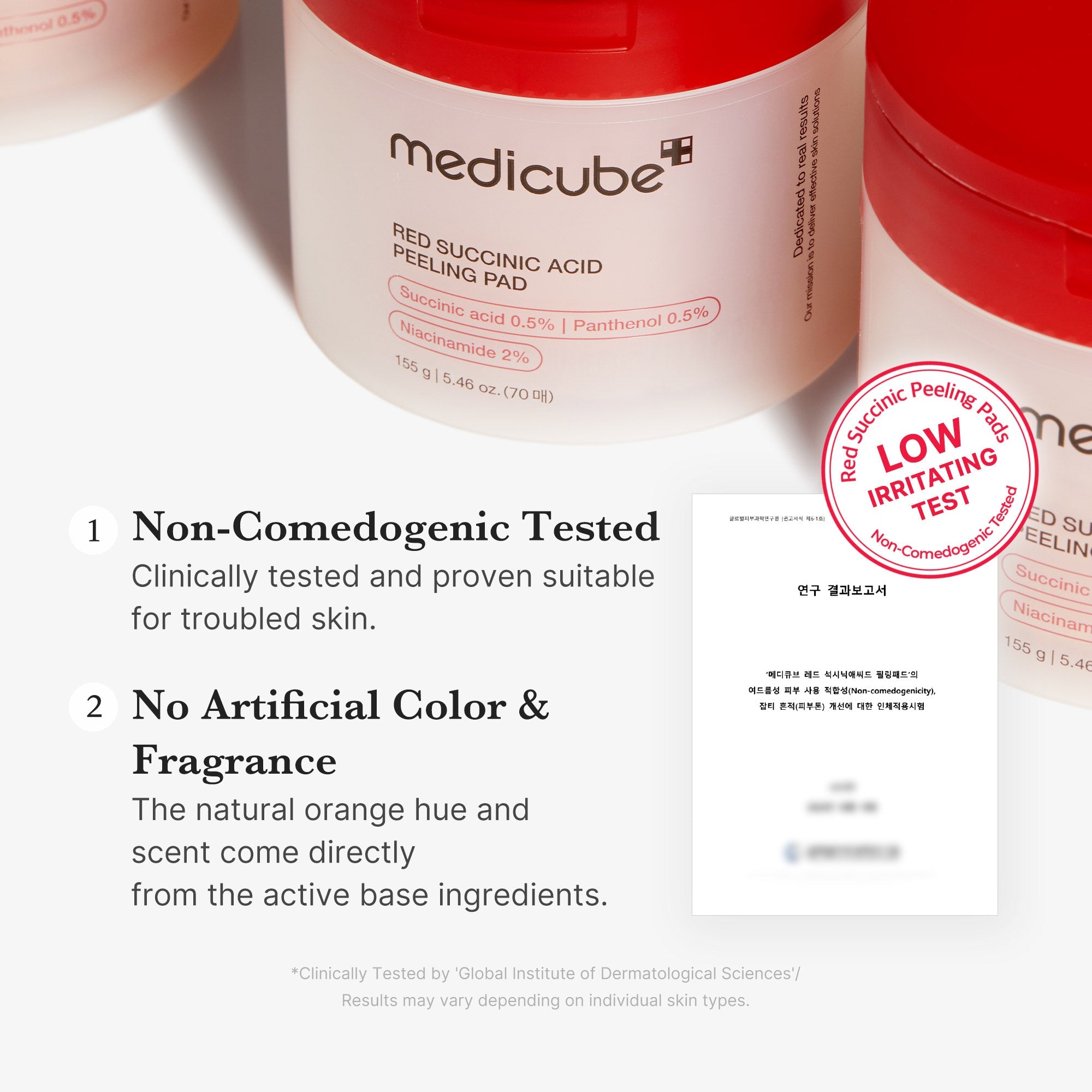 Red Succinic Acid Panthenol Pads F3