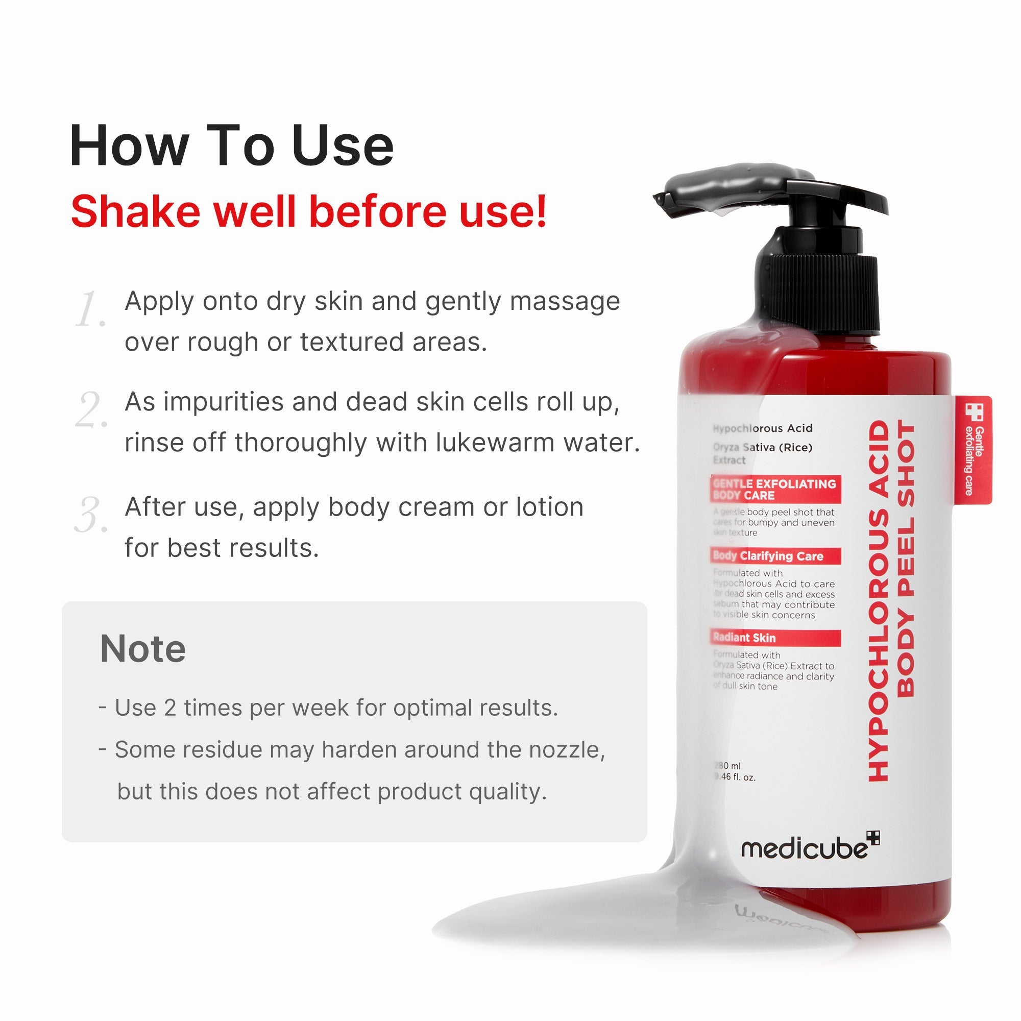 Hypochlorous Acid Rice Body Peel Shot C4