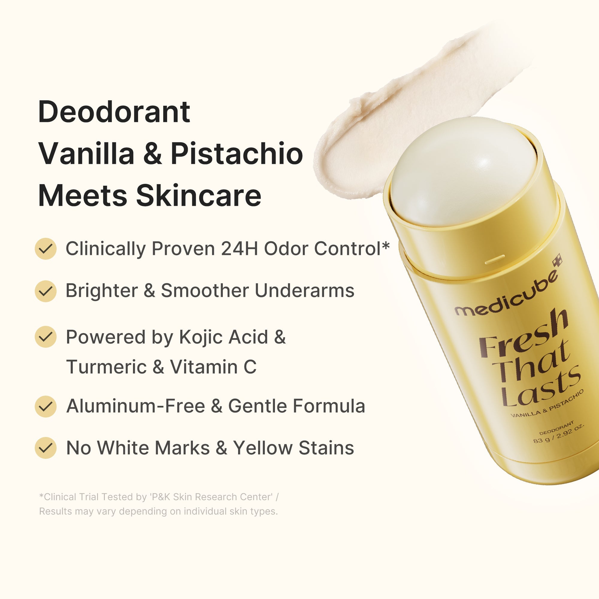 Kojic Acid Brightening Deodorant (Vanilla & Pistachio) X4