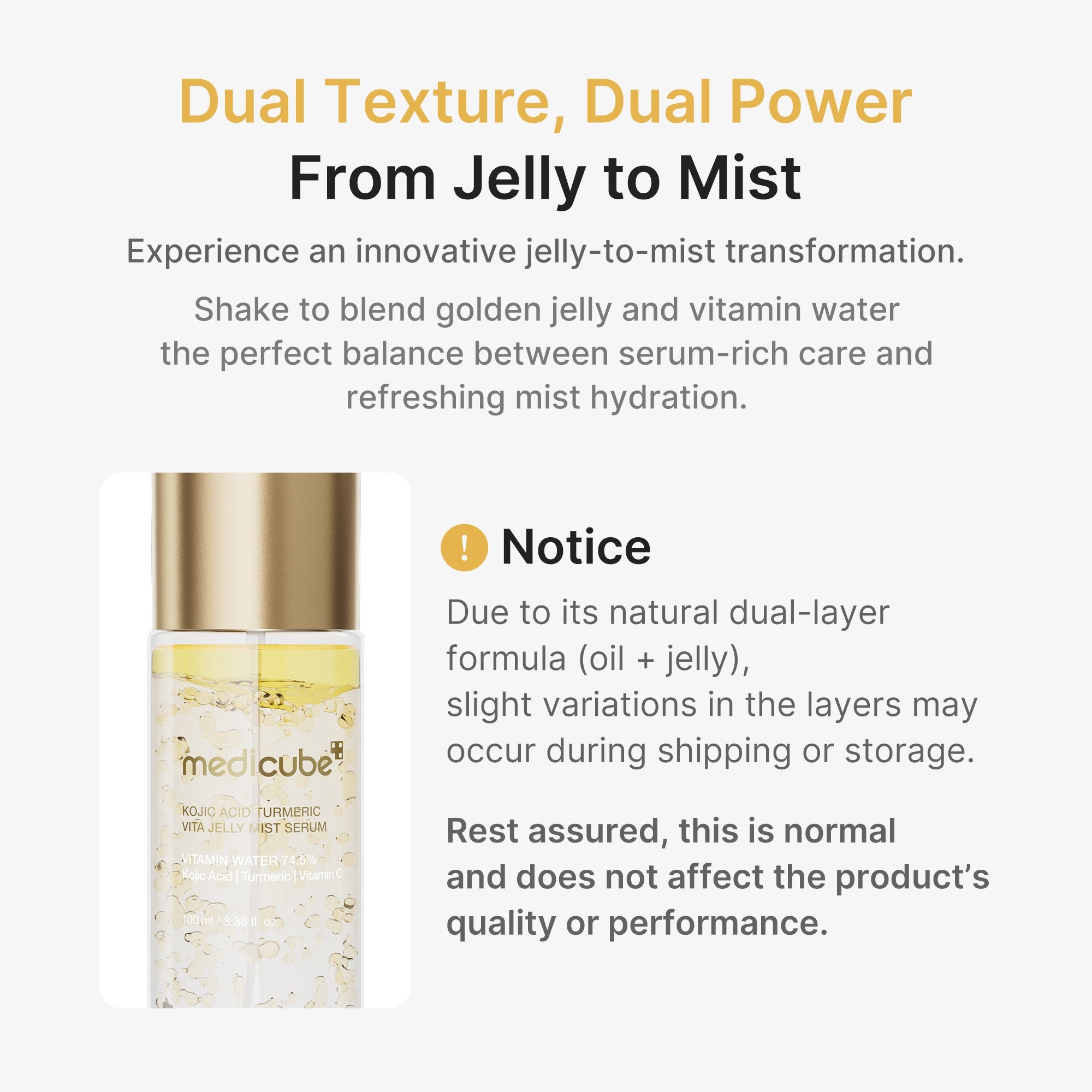 Kojic Acid Turmeric Vitamin Gold Jelly Mist Serum M4