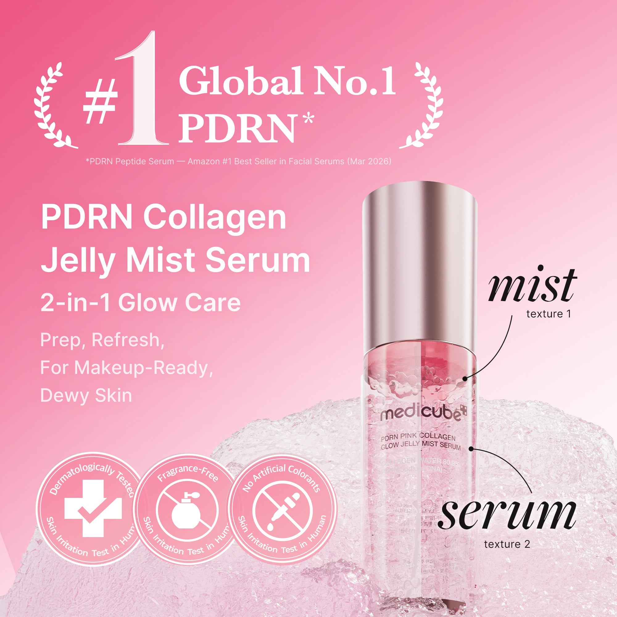 PDRN Pink Collagen Glow Jelly Mist Serum T3