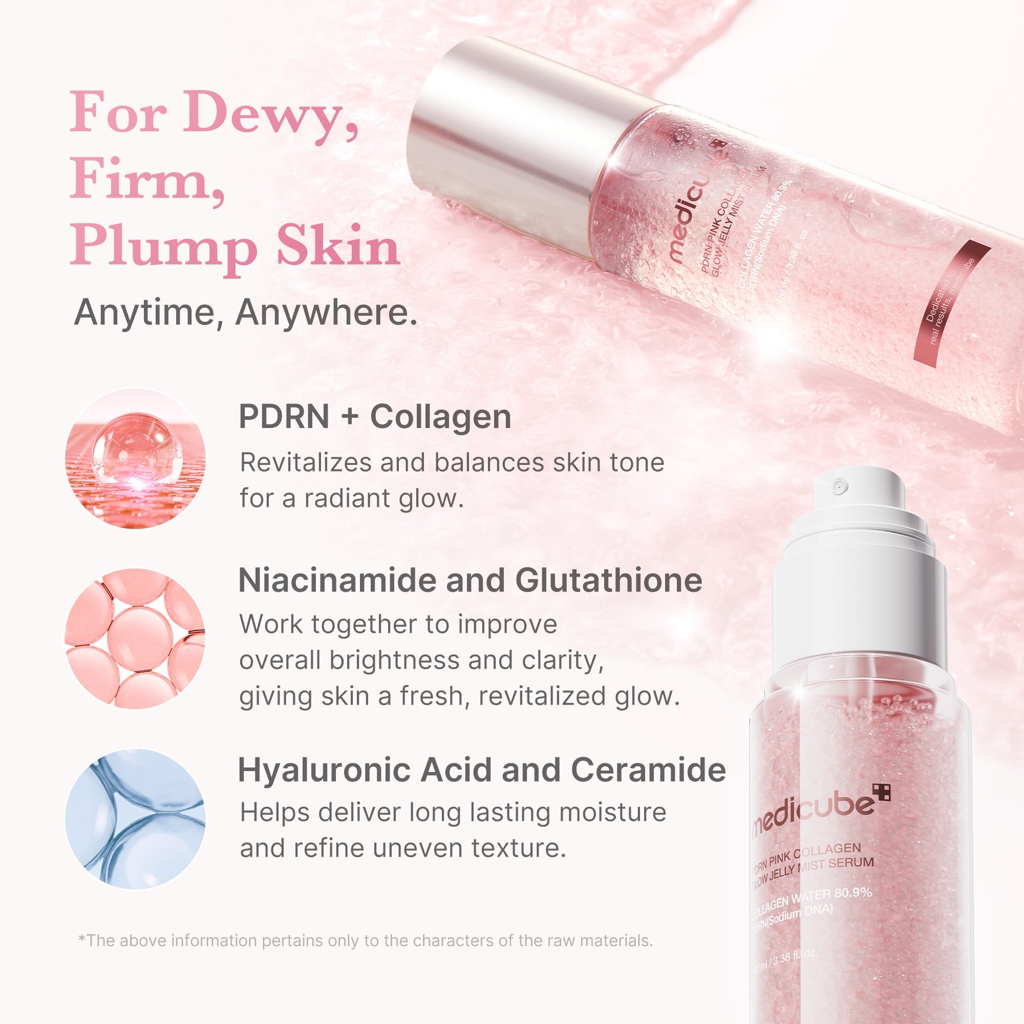 PDRN Pink Collagen Glow Jelly Mist Serum T3