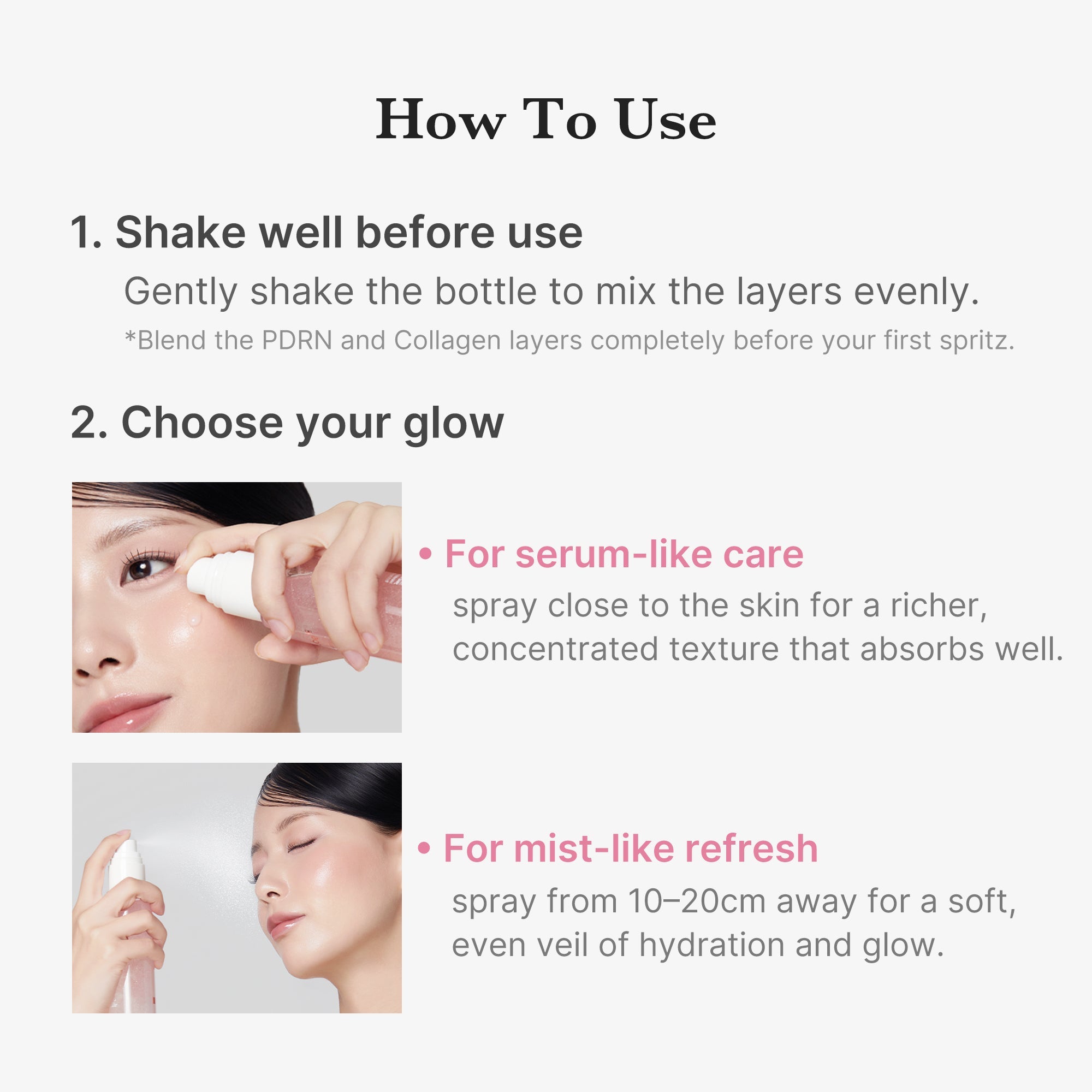 PDRN Pink Collagen Glow Jelly Mist Serum T3