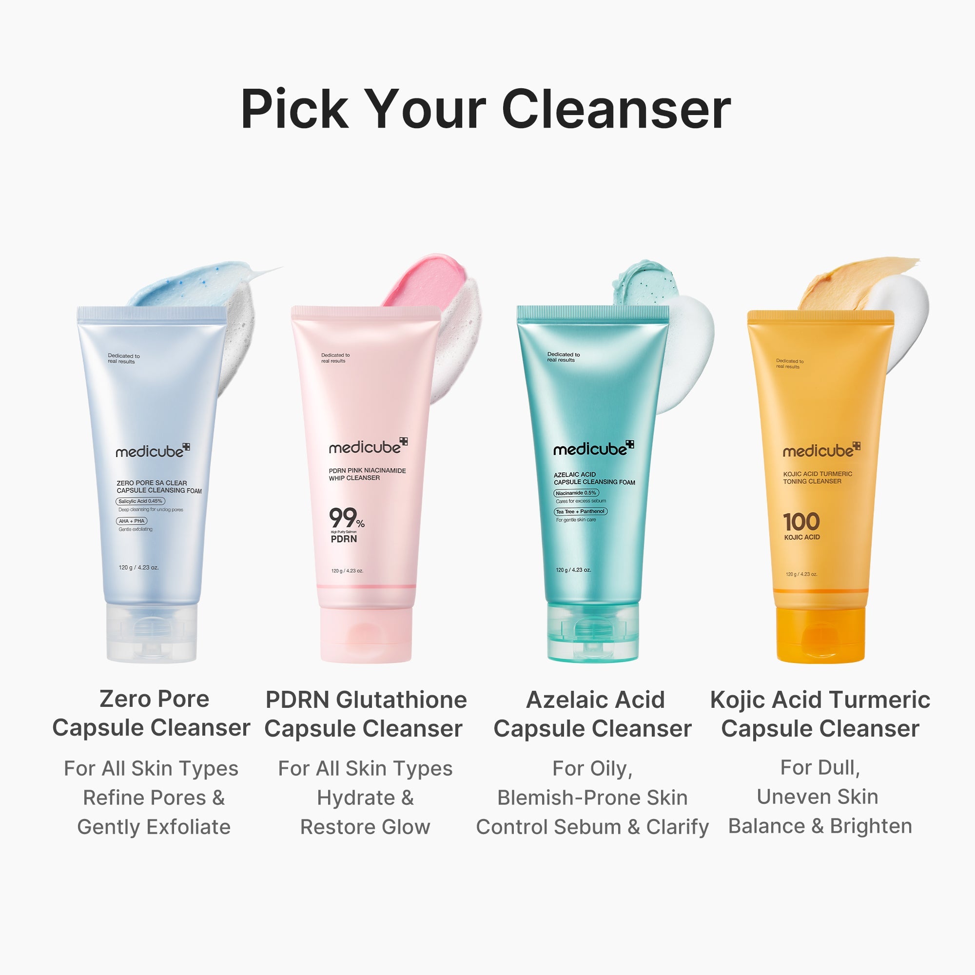 PDRN Pink Glutathione Capsule Foam Cleanser X3